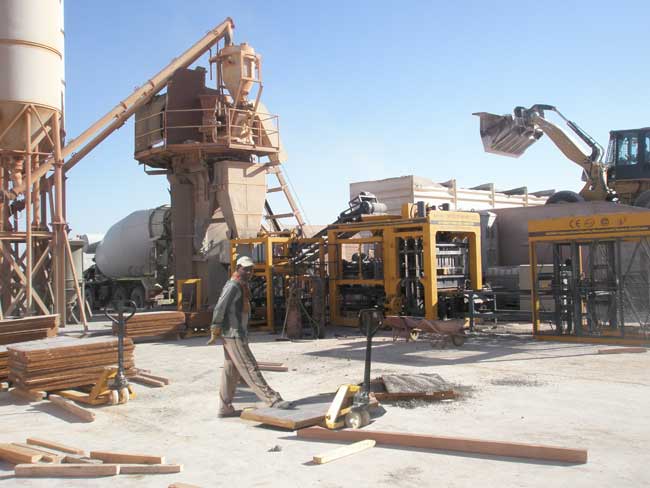 阿爾(er)及利亞砌塊磚(zhuan)機客戶